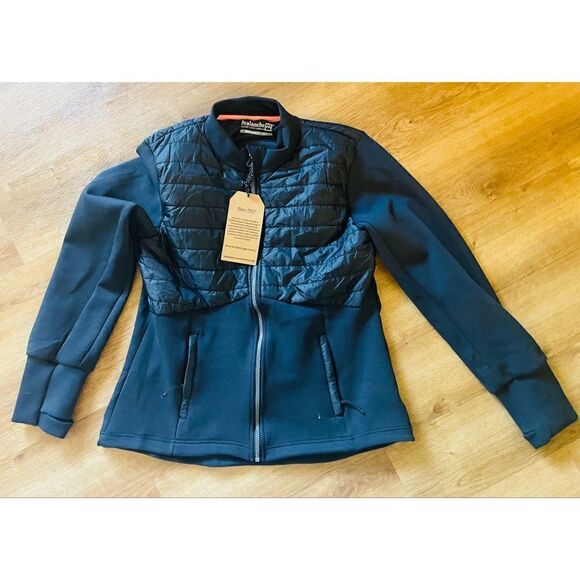 Avalanche Women's L Mid-Weight Hybrid Stretch Knit Puffer Coat Zipper PocketsNEW - Picture 1 of 9